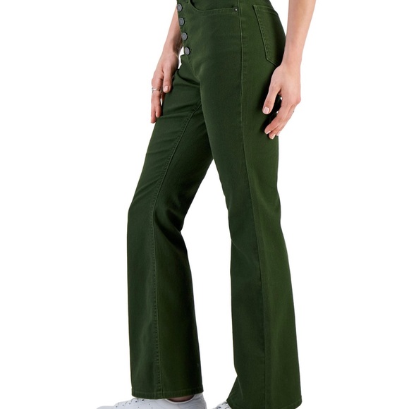 High Rise Button-Fly Flared-Leg Jeans NWT - Picture 6 of 10